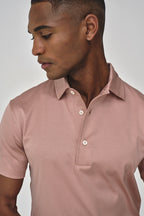 Supima Polo Schiller Collar S/S | Tea Rose
