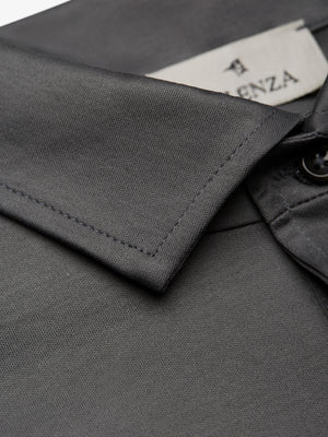 Supima Polo Schiller Collar S/S | Dark Grey