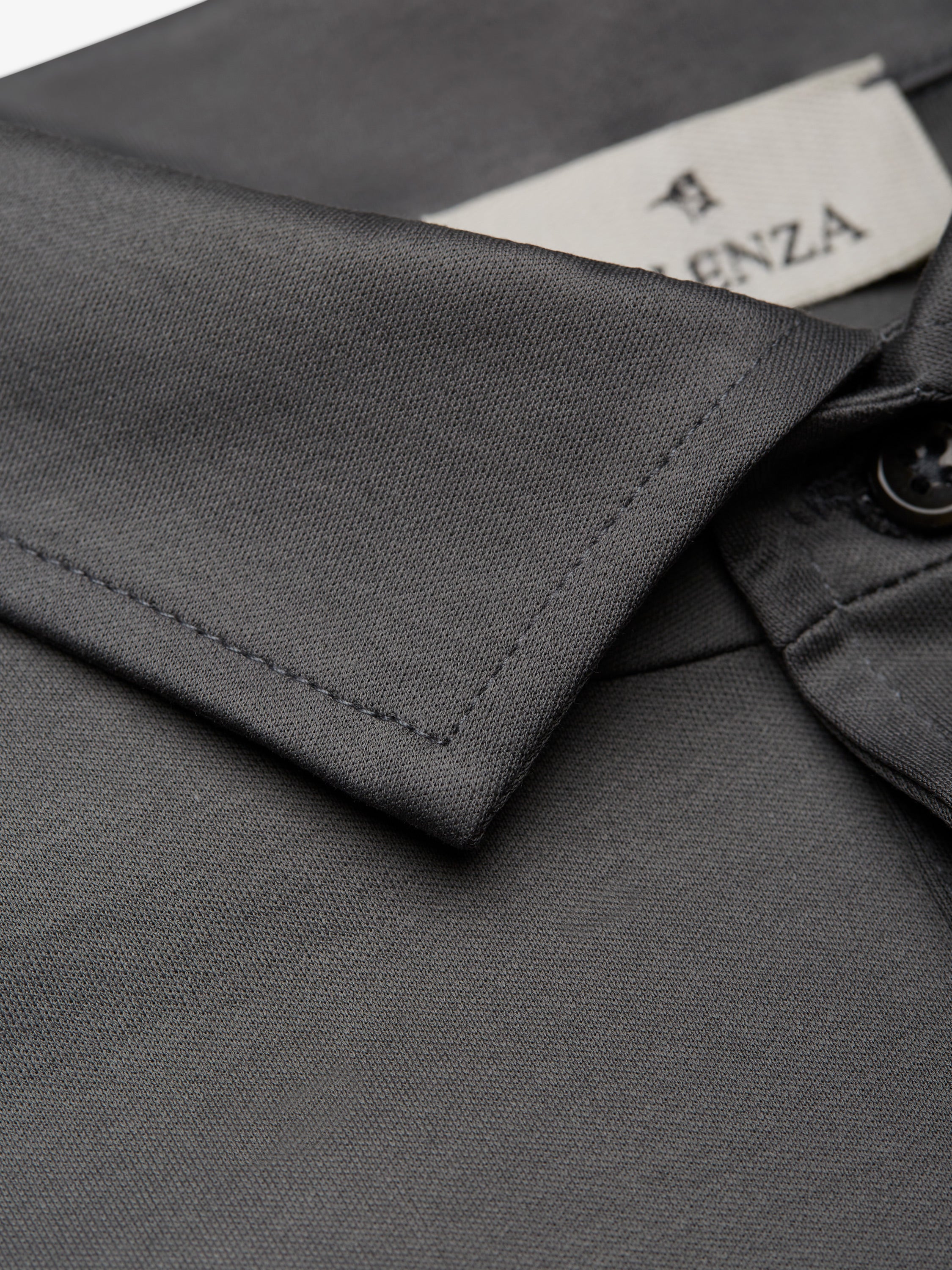 Supima Polo Schiller Collar S/S | Dark Grey