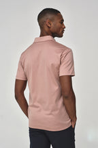 Supima Polo Schiller Collar S/S | Tea Rose