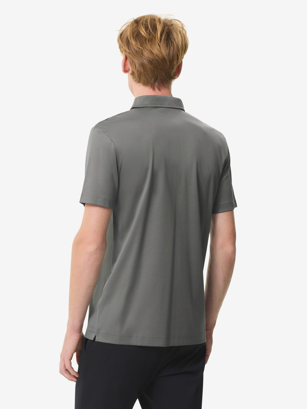 Supima Polo Schiller Collar Korte Mouwen | Donkergrijs