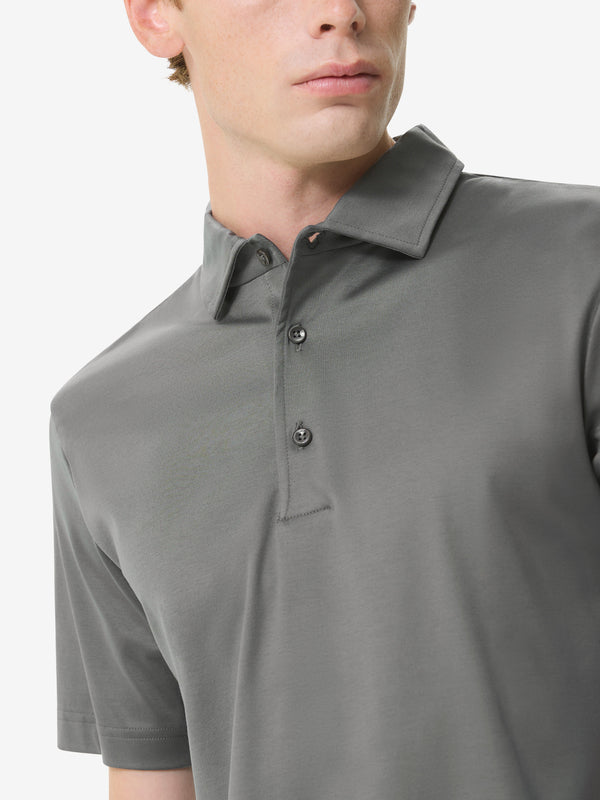 Polo Supima Collo Schiller Maniche Corte | Grigio scuro