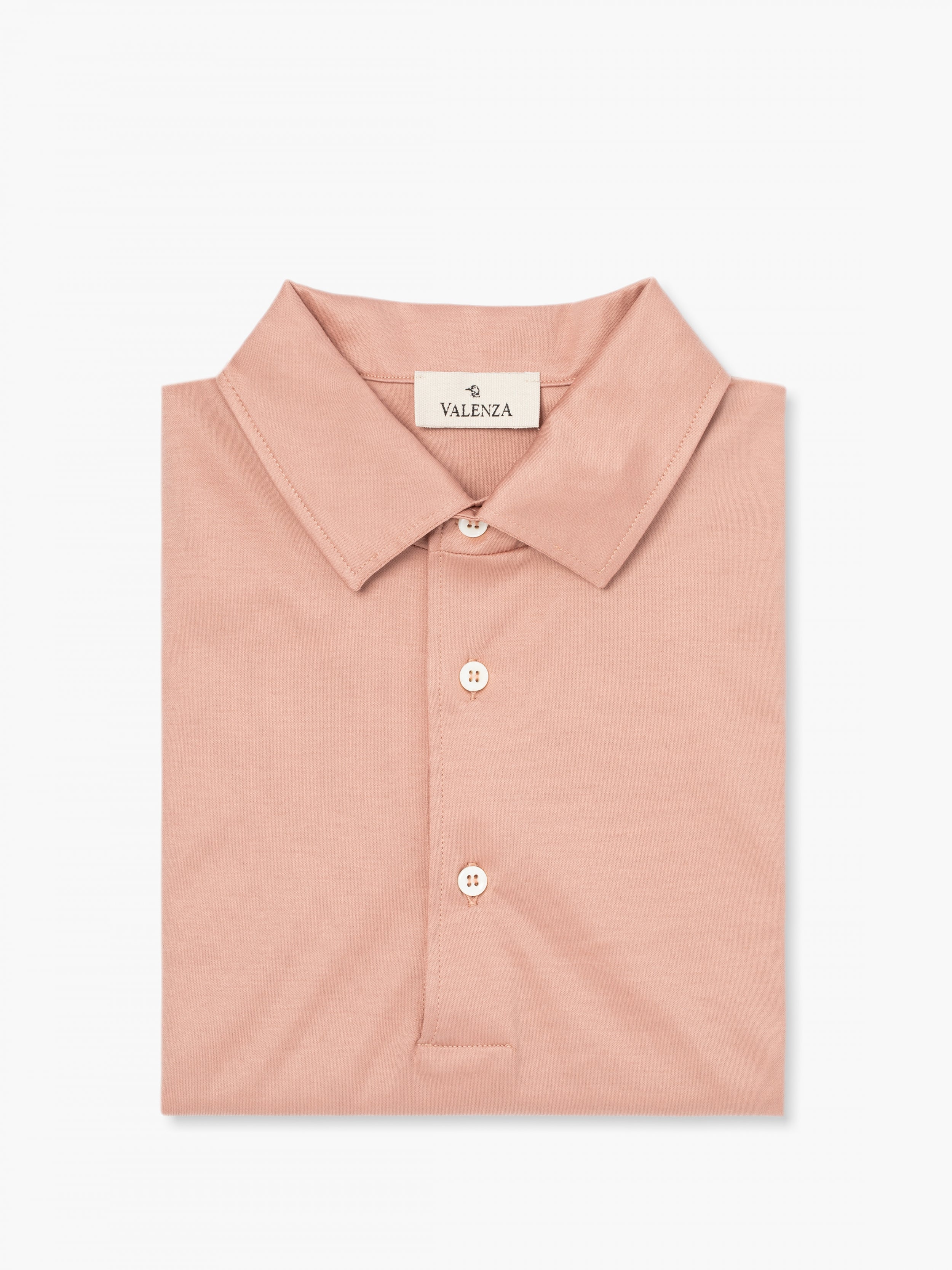 Supima Polo Schiller Collar S/S | Tea Rose