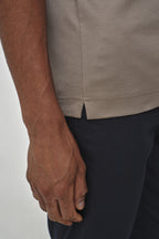 Supima Polo Schiller Collar S/S | Lead Grey