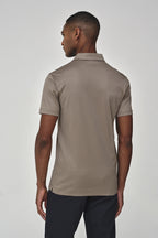 Supima Polo Schiller Collar S/S | Lead Grey