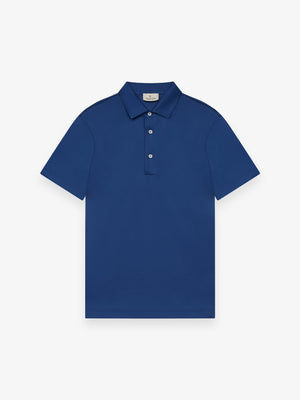 Supima Polo Schiller Collar S/S | Cobalt