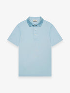 Supima Polo Schillerkragen Kurze Ärmel | Blauer Diamant