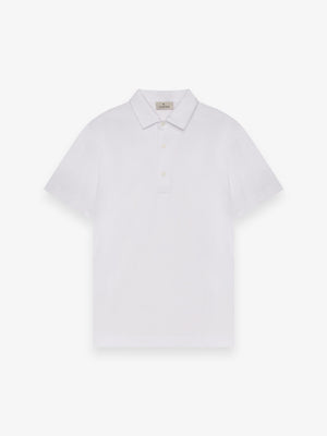 Supima Polo Schiller Collar S/S | White