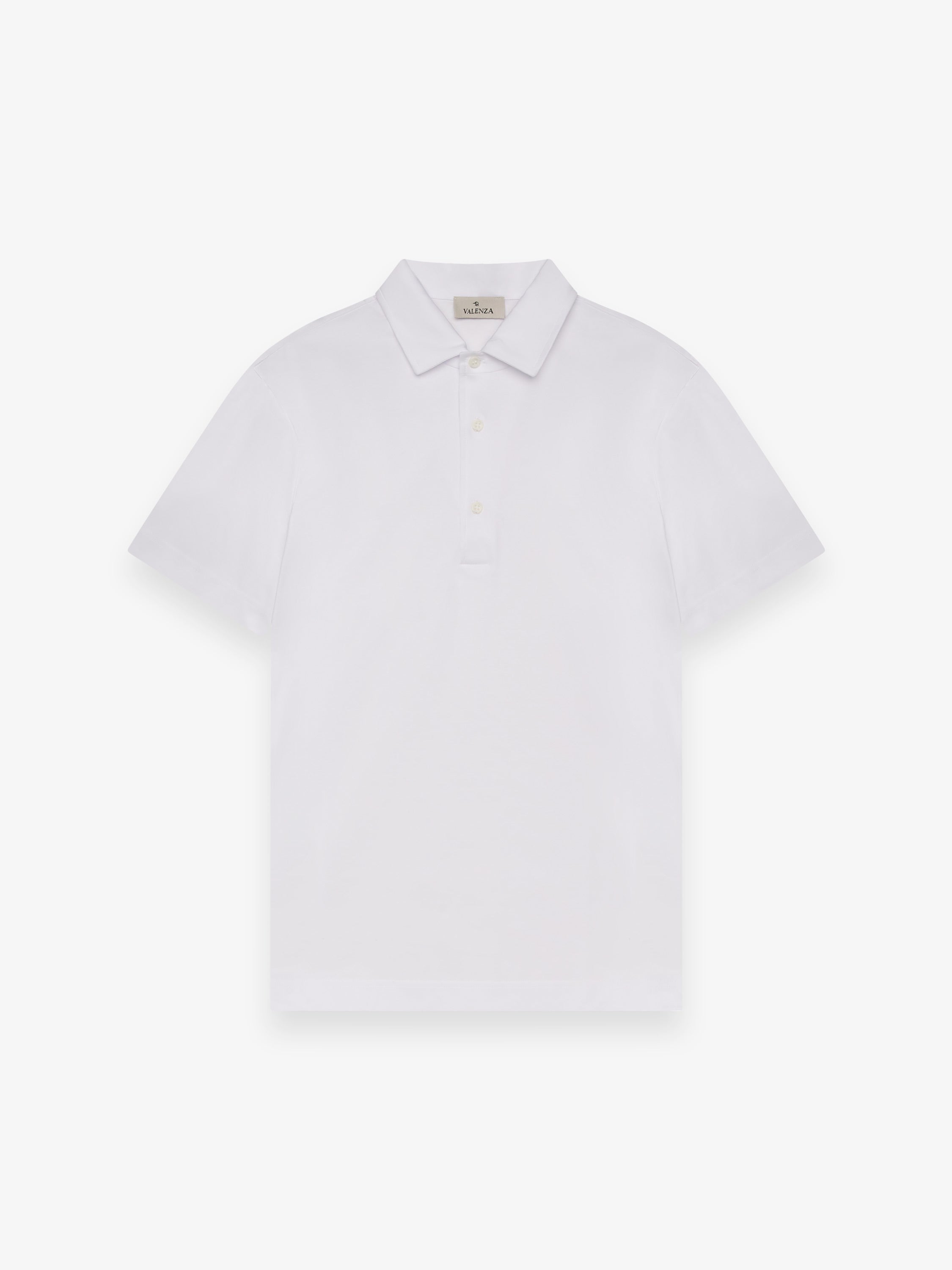 Supima Polo Schiller Collar S/S | White