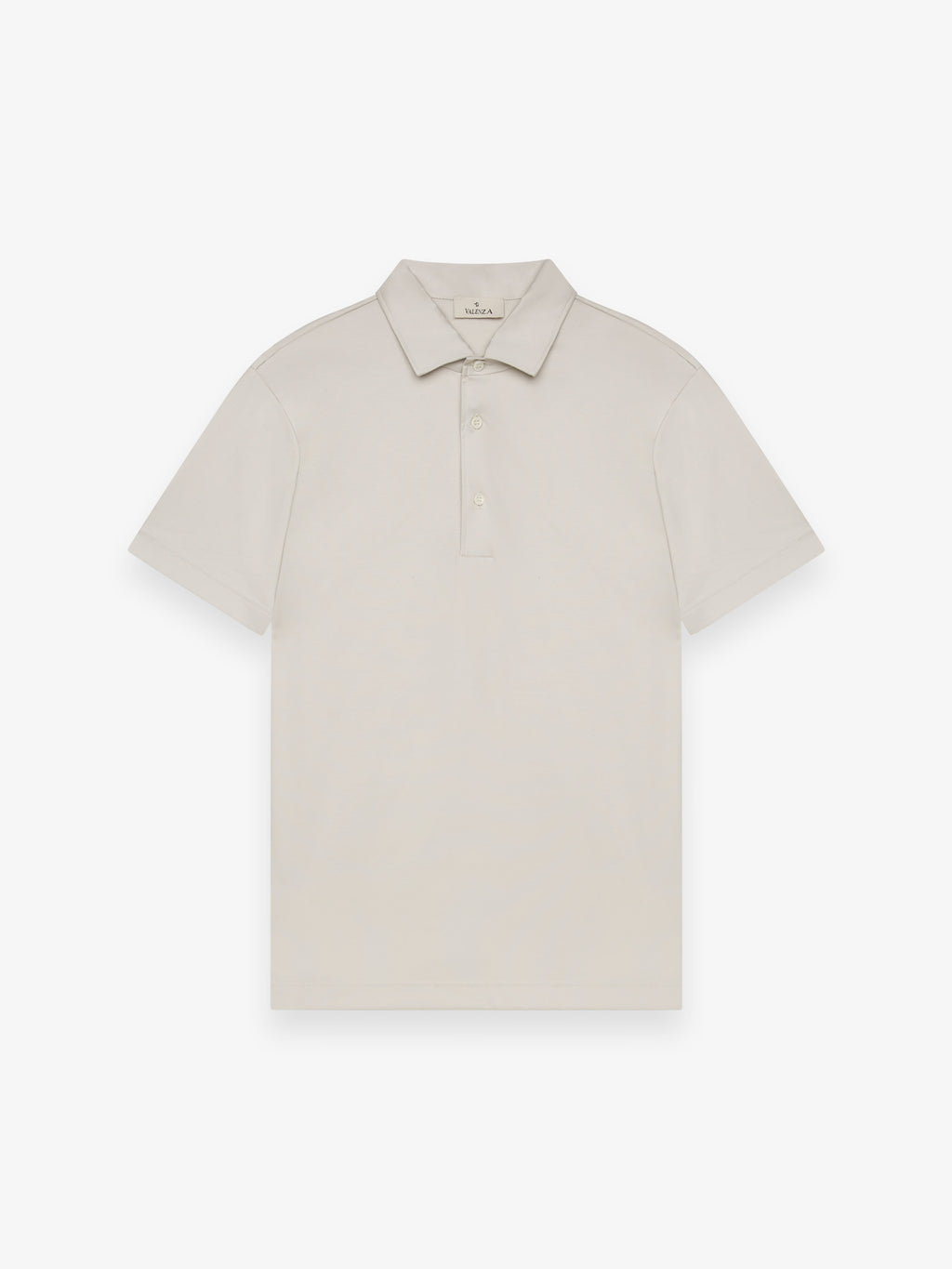 Supima Polo Schiller Collar S/S | Pearl Grey