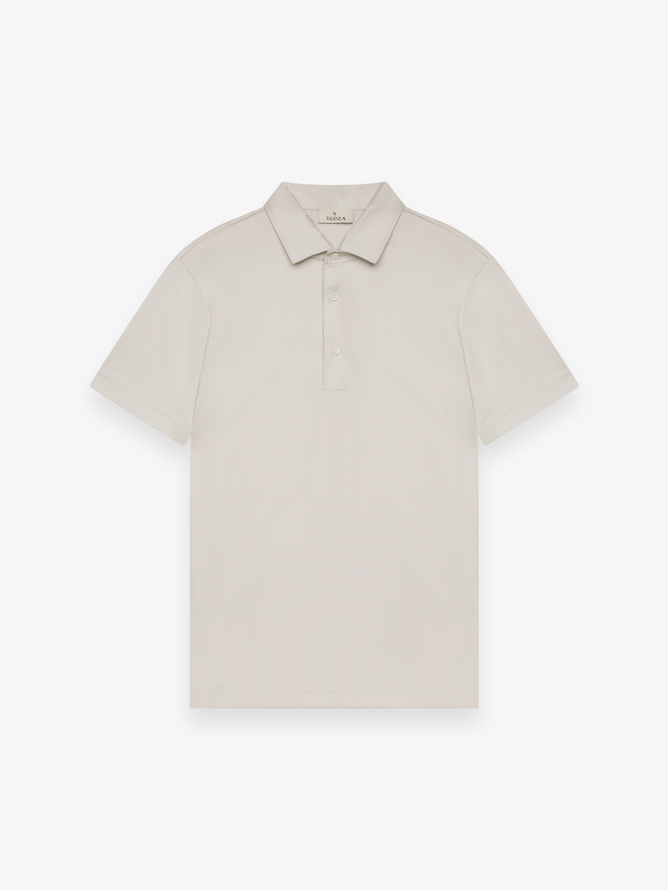 Supima Polo Schiller Collar S/S | Pearl Grey