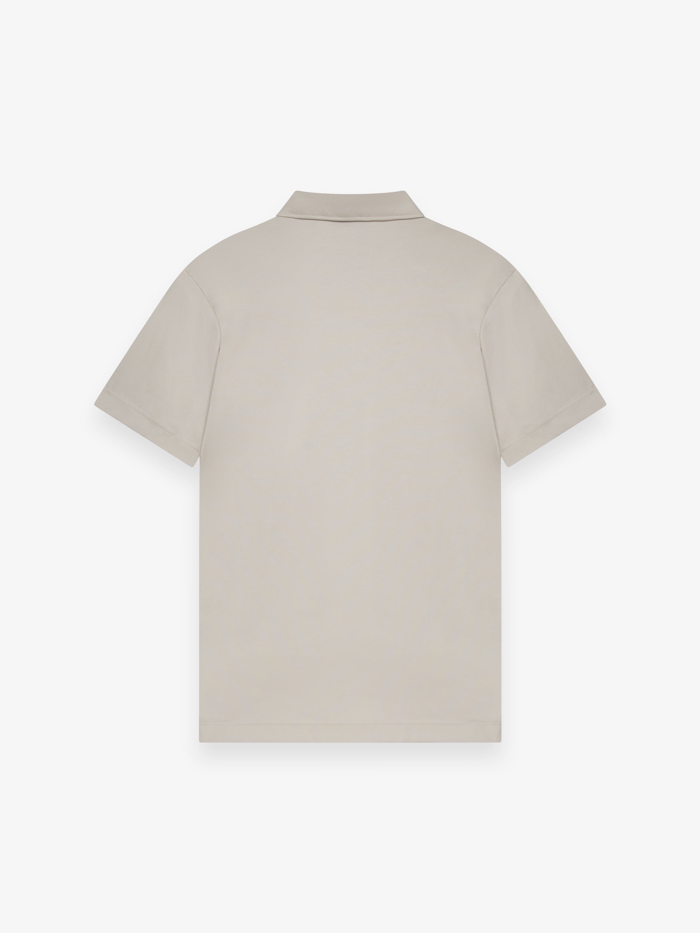 Supima Polo Schiller Collar S/S | Pearl Grey