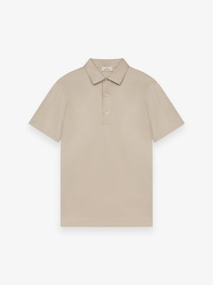 Supima Polo Schiller Collar S/S | Beige
