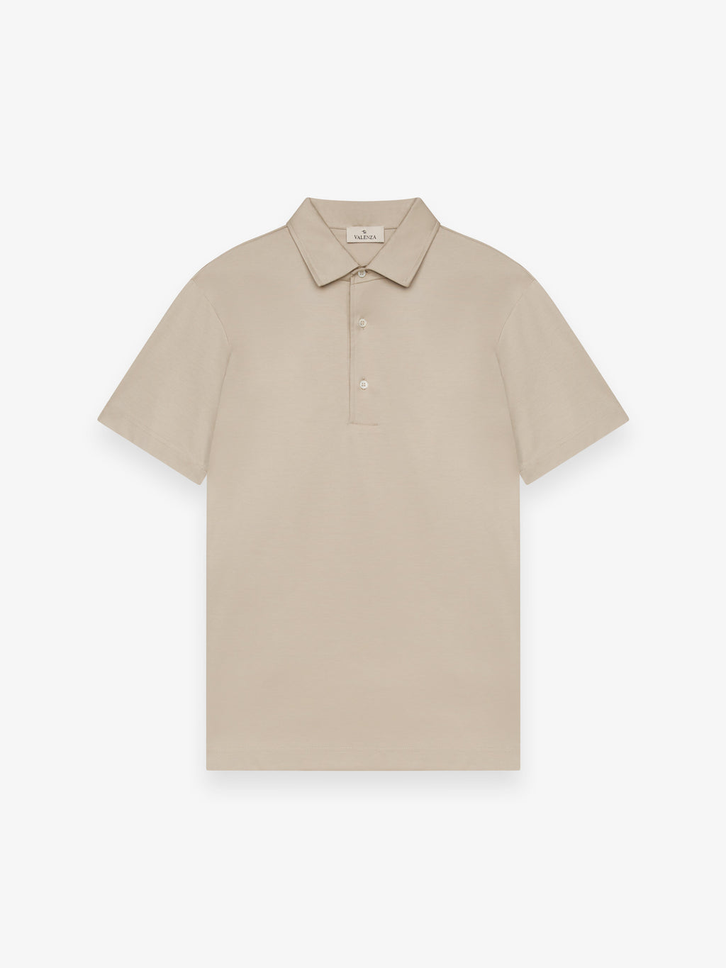 Supima Polo Schillerkragen Kurze Ärmel | Beige