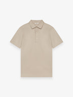 Supima Polo Schillerkragen Kurze Ärmel | Beige