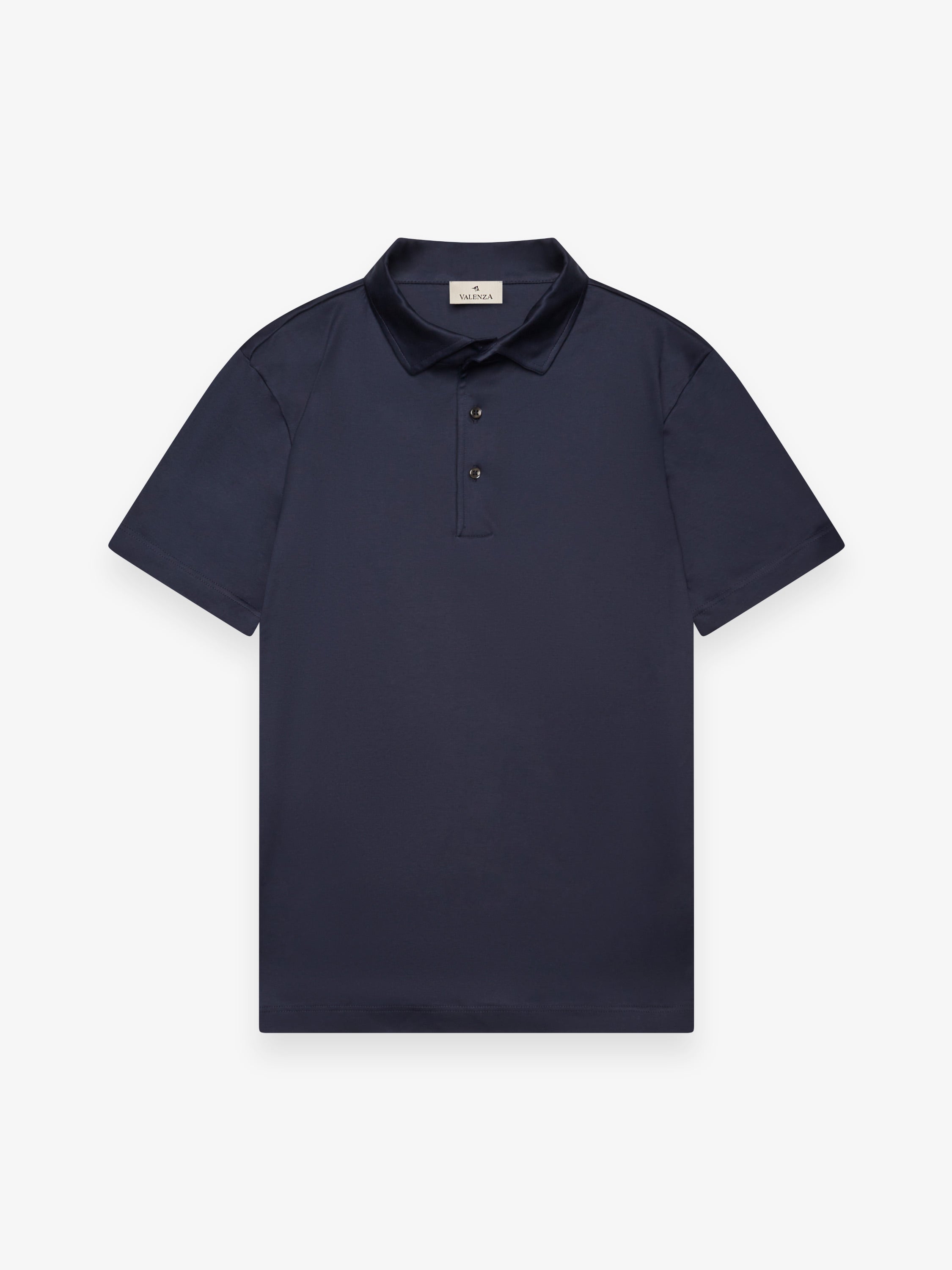 Supima Polo Col Schiller Manches Courtes | Bleu marine