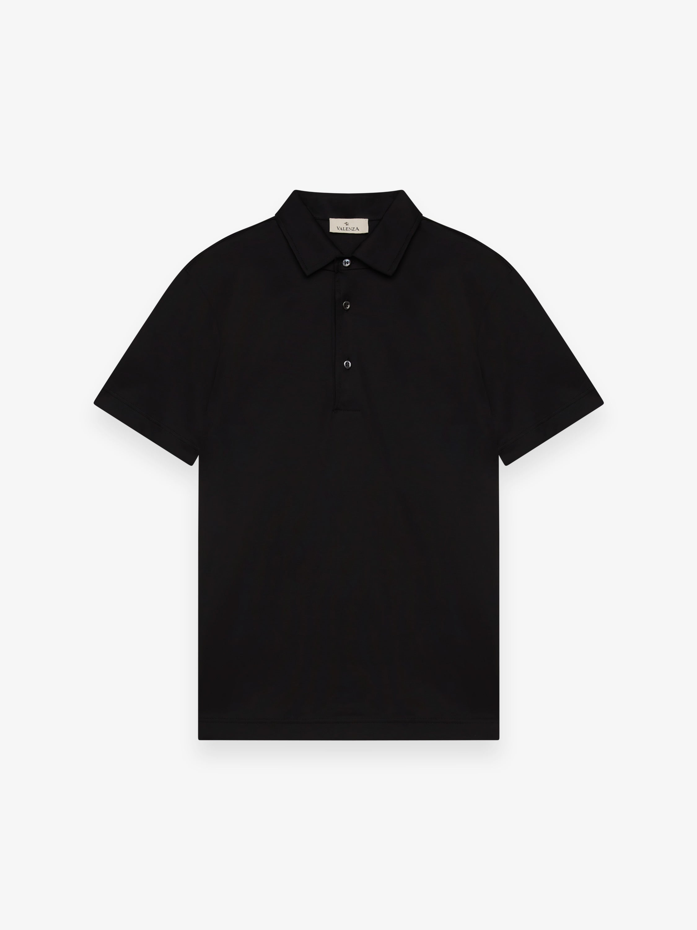 Supima Polo Schiller Collar S/S | Black