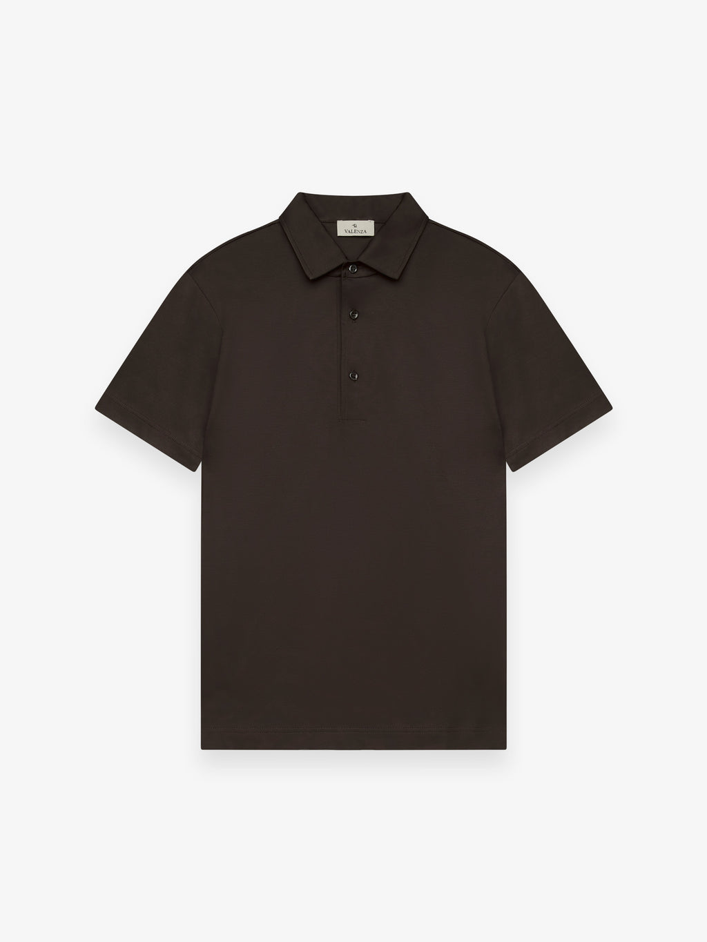 Supima Polo Schiller Collar S/S | Ebony Brown