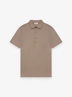 Supima Polo Schiller Collar S/S | Lead Grey