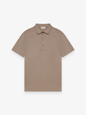 Supima Polo Schiller Collar S/S | Lead Grey