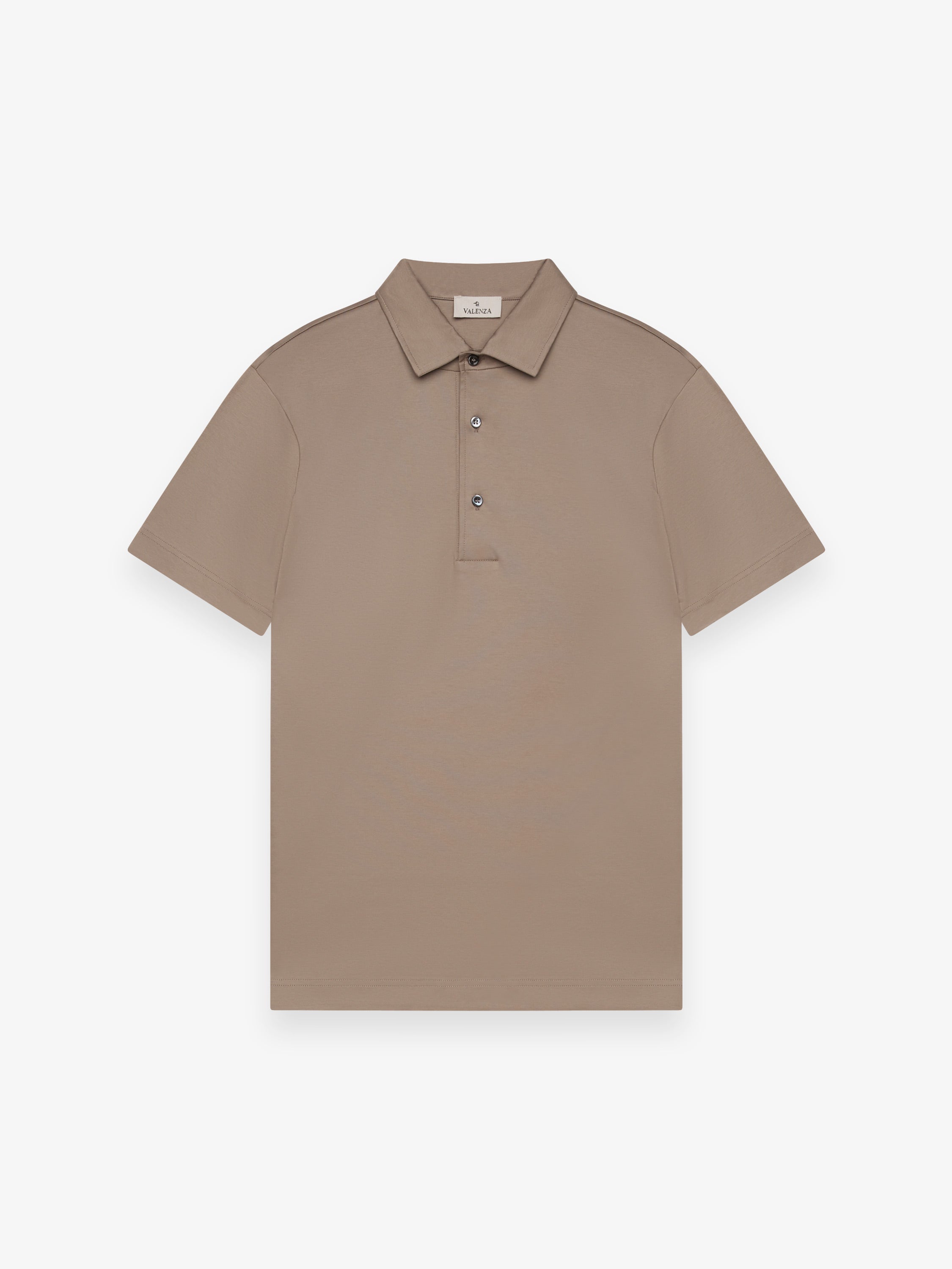 Supima Polo Schiller Collar S/S | Lead Grey