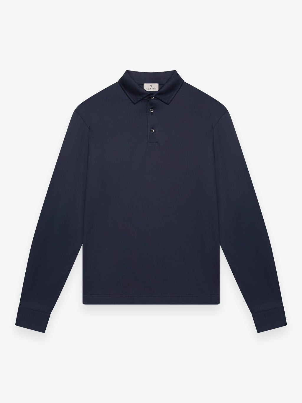 Supima Polo Schiller Collar L/S | Navy