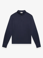 Supima Polo Schiller Collar L/S | Navy