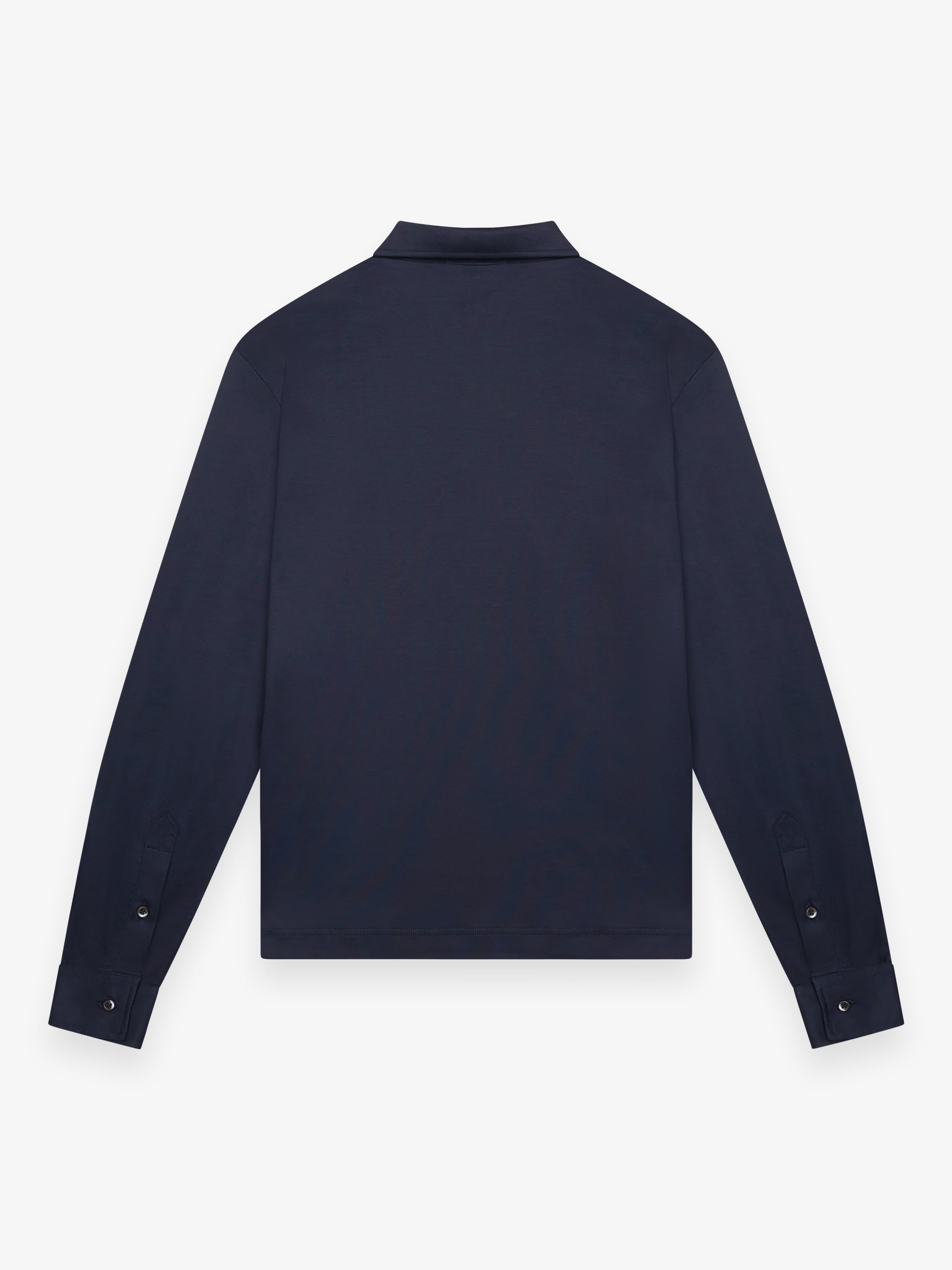 Supima Polo Schiller Collar L/S | Navy