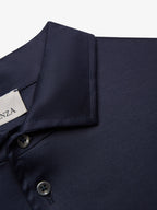 Supima Polo Schiller Collar L/S | Navy