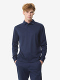 Supima Polo Schiller Collar L/S | Navy