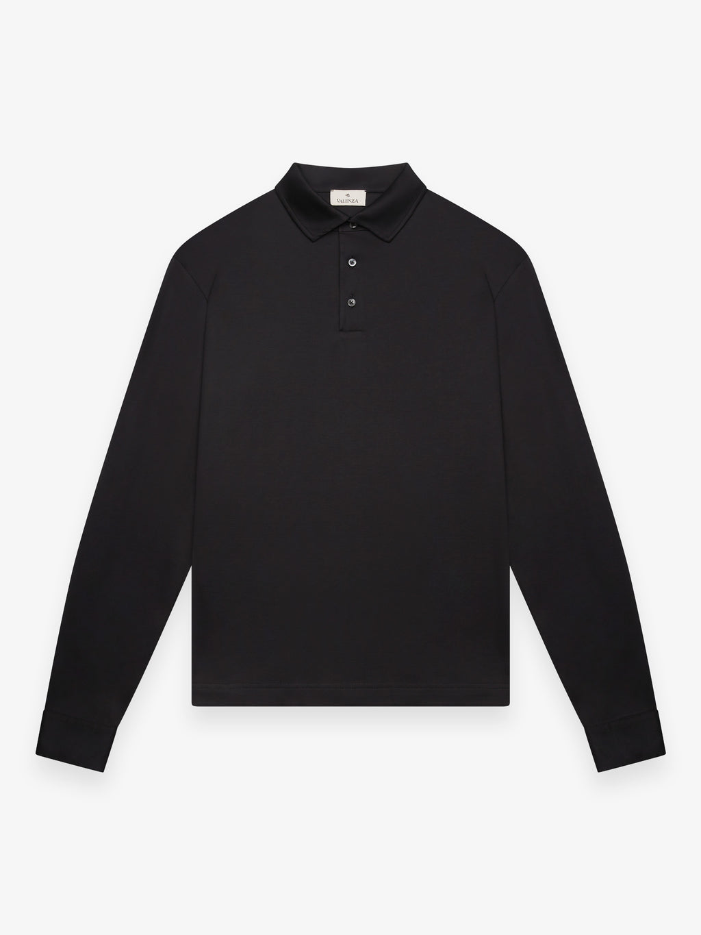 Supima Polo Schiller Collar L/S | Black