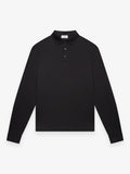 Supima Polo Schiller Collar L/S | Black