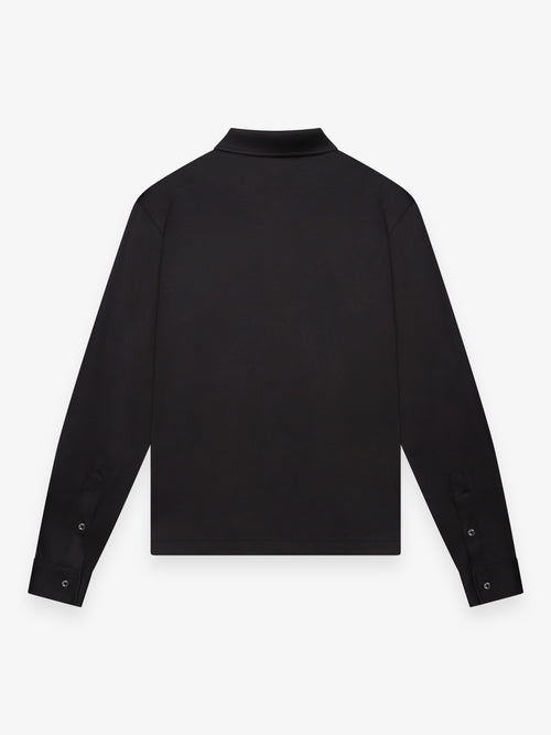 Supima Polo Schiller Collar L/S | Black