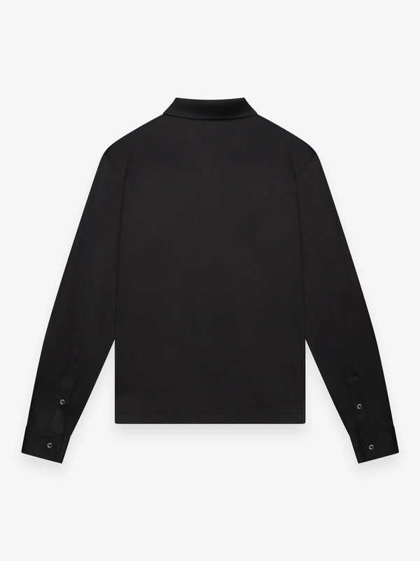 Supima Polo Schiller Collar L/S | Black