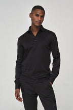 Supima Polo Schiller Collar L/S | Black