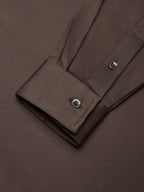 Supima Polo Schiller Kraag Lange Mouwen | Ebbenbruin