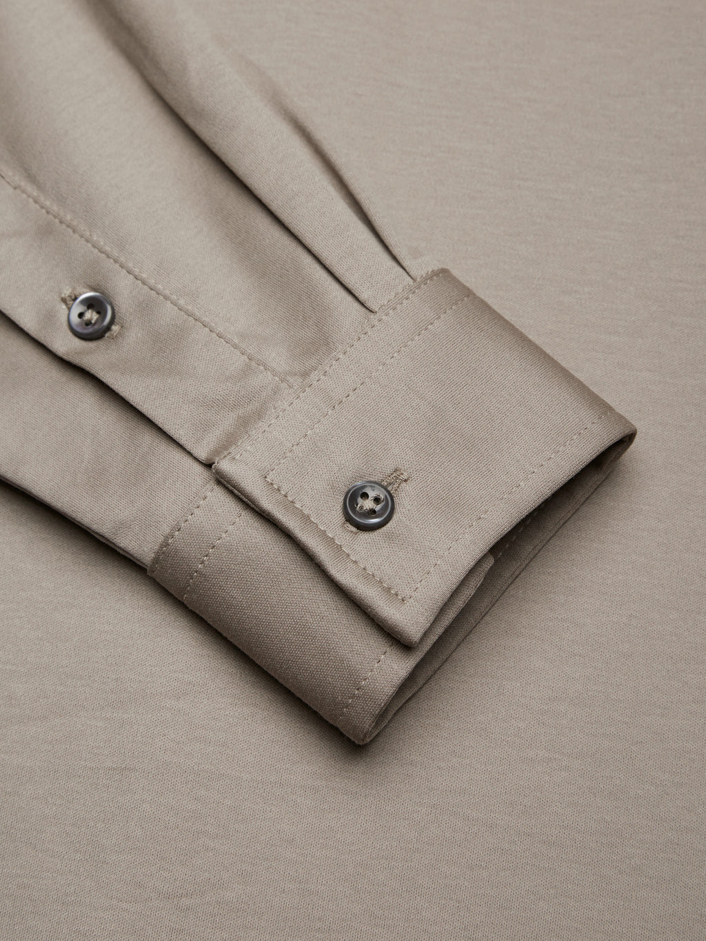 Supima Polo Schiller Collar L/S | Lead Grey