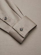 Supima Polo Schiller Collar L/S | Lead Grey