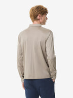 Supima Polo Schiller Collar L/S | Lead Grey