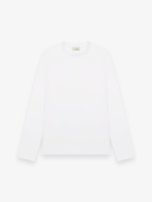 Interlock Supima T-Shirt Manica Lunga | Bianco