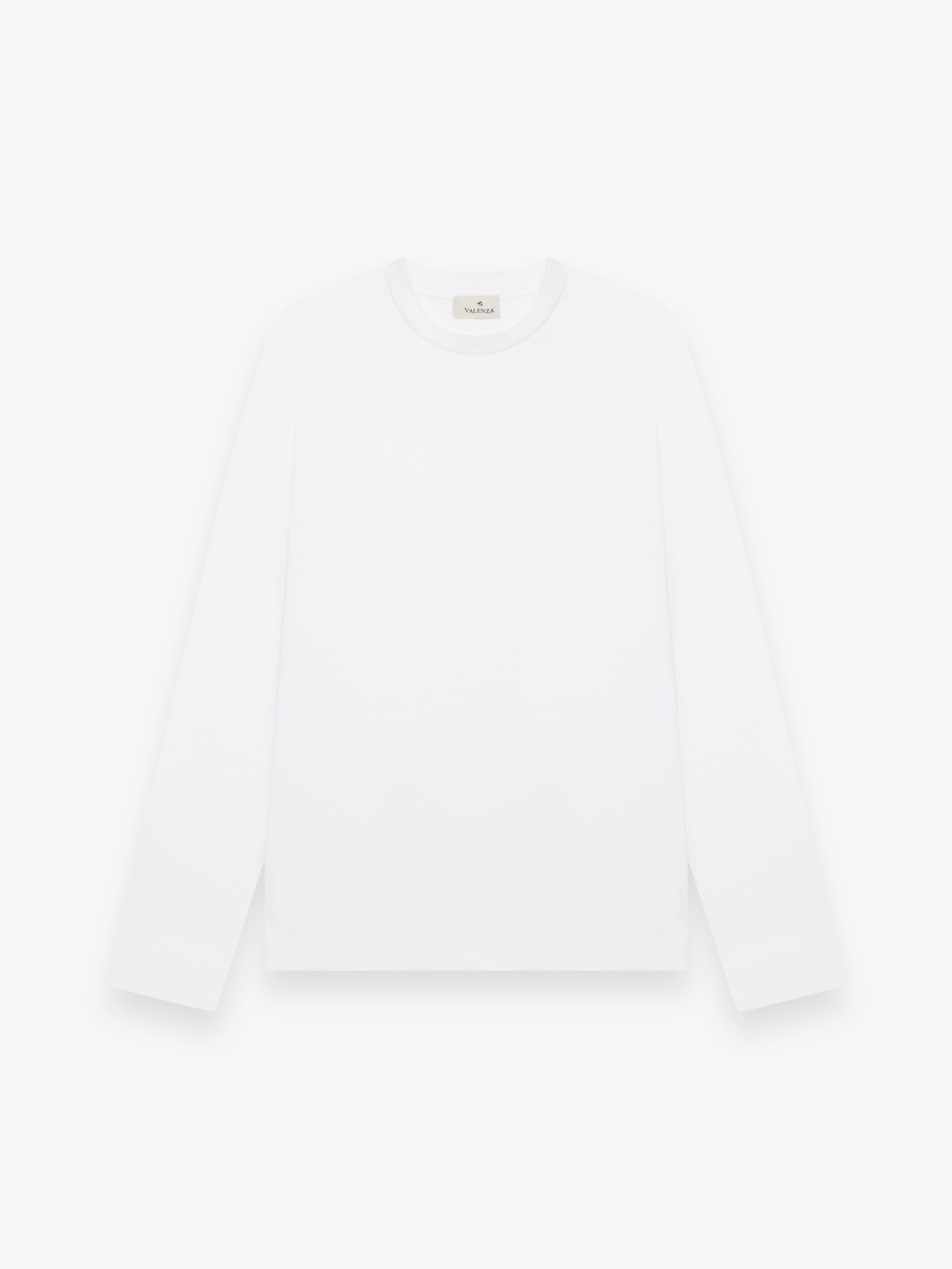 Interlock Supima T-Shirt Lange Ärmel | Weiß