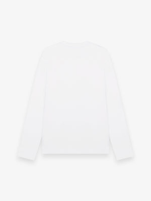 T-Shirt Interlock Supima Manche Longue | Blanc