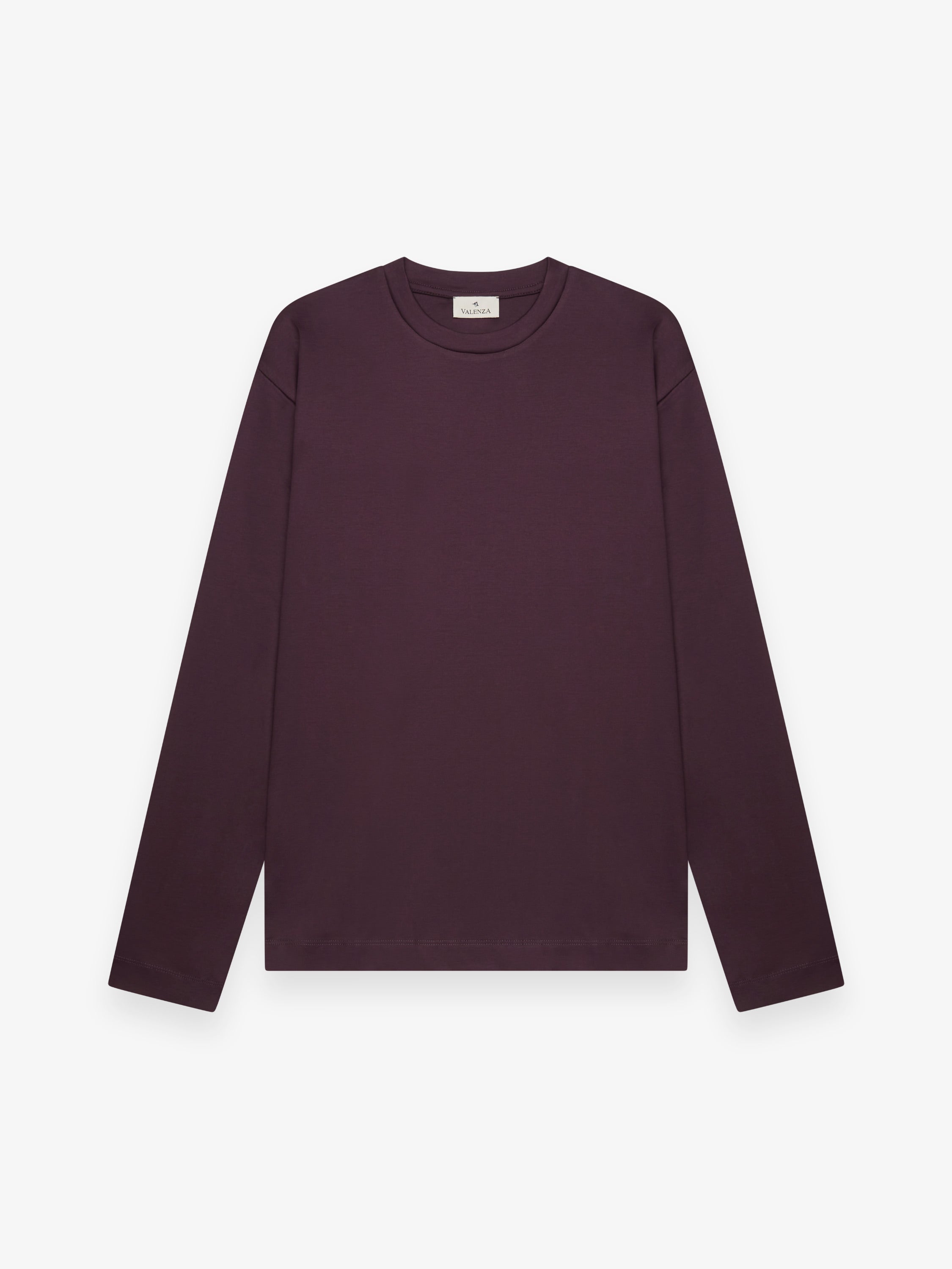 Interlock Supima T-Shirt L/S | Burgundy Red