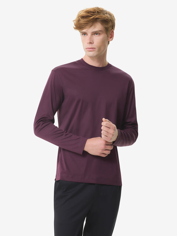 Interlock Supima T-Shirt L/S | Burgundy Red