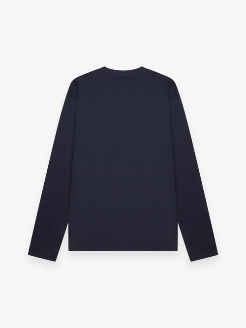Interlock Supima T-Shirt Manica Lunga | Blu Navy
