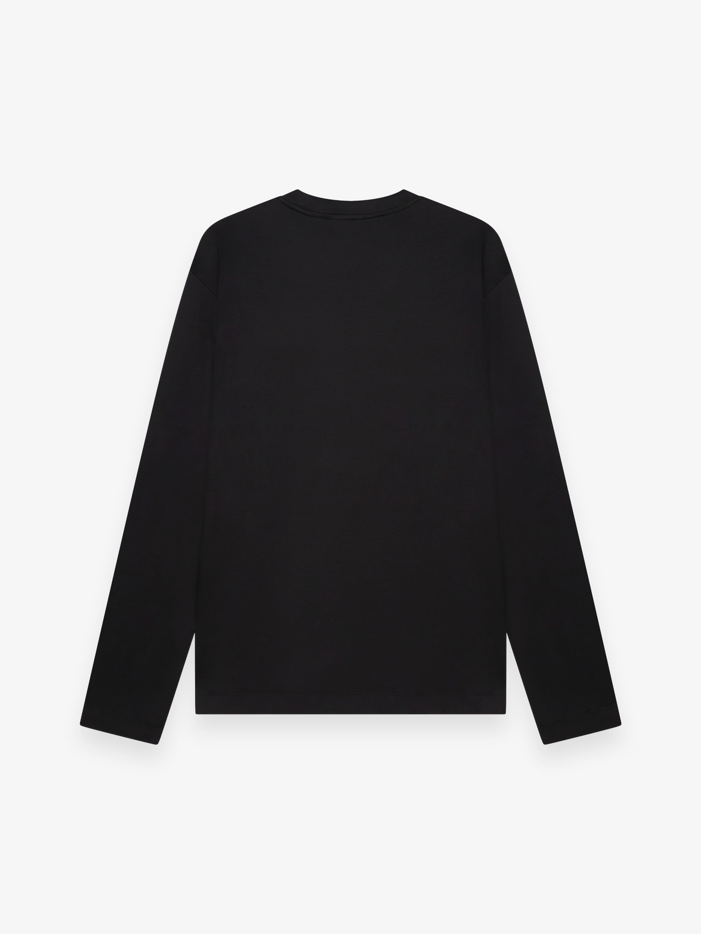 Interlock Supima T-Shirt Lange Mouwen | Zwart