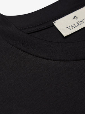 T-Shirt Interlock Supima Manche Longue | Noir