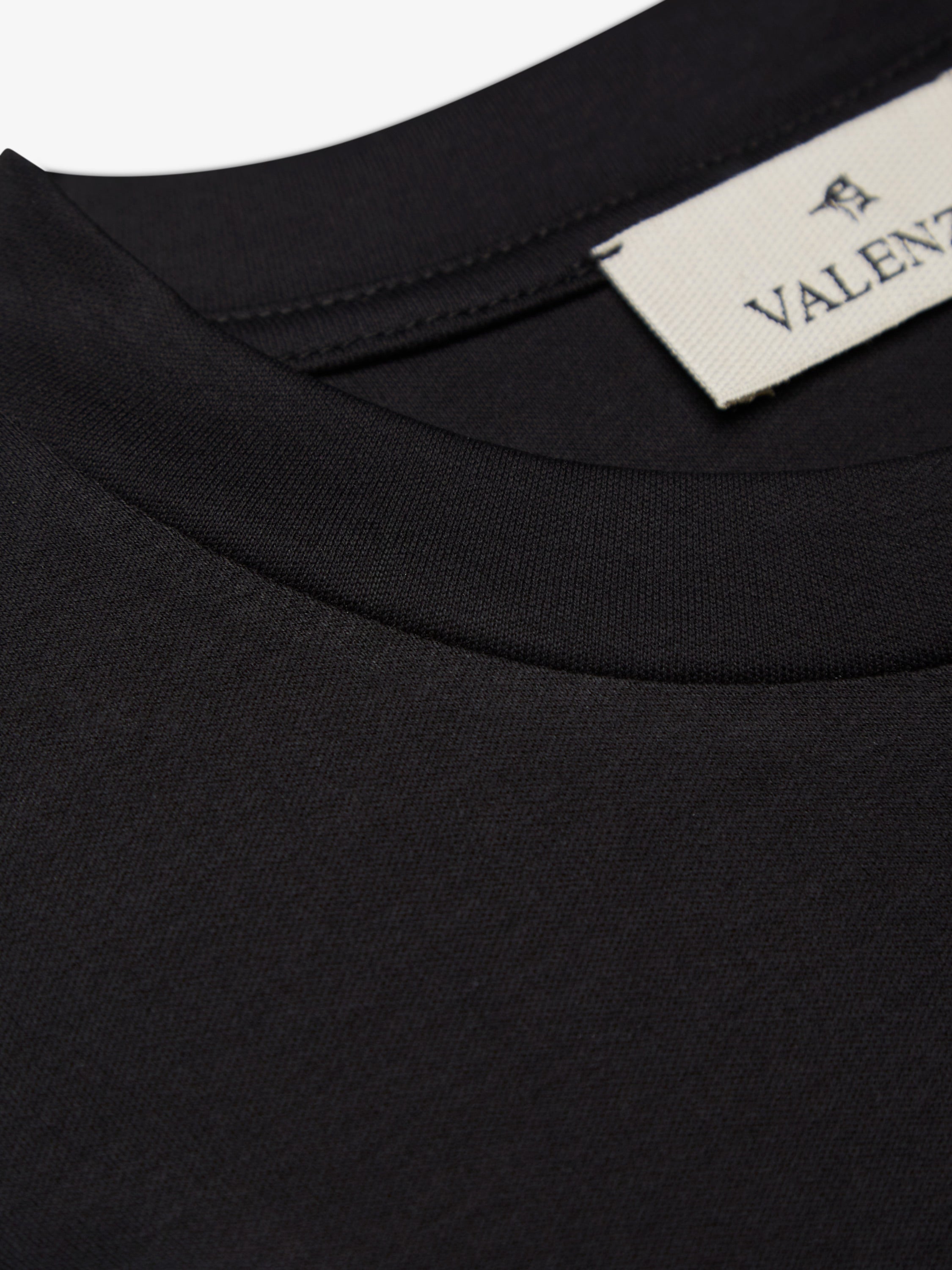 Interlock Supima T-Shirt Lange Mouwen | Zwart