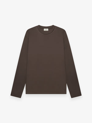 Interlock Supima T-Shirt Lange Ärmel | Ebenholzbraun