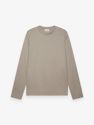 Interlock Supima T-Shirt Manica Lunga | Grigio Piombo